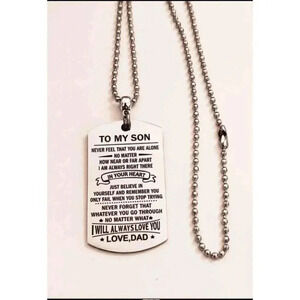 To My Son Love Dad Necklace